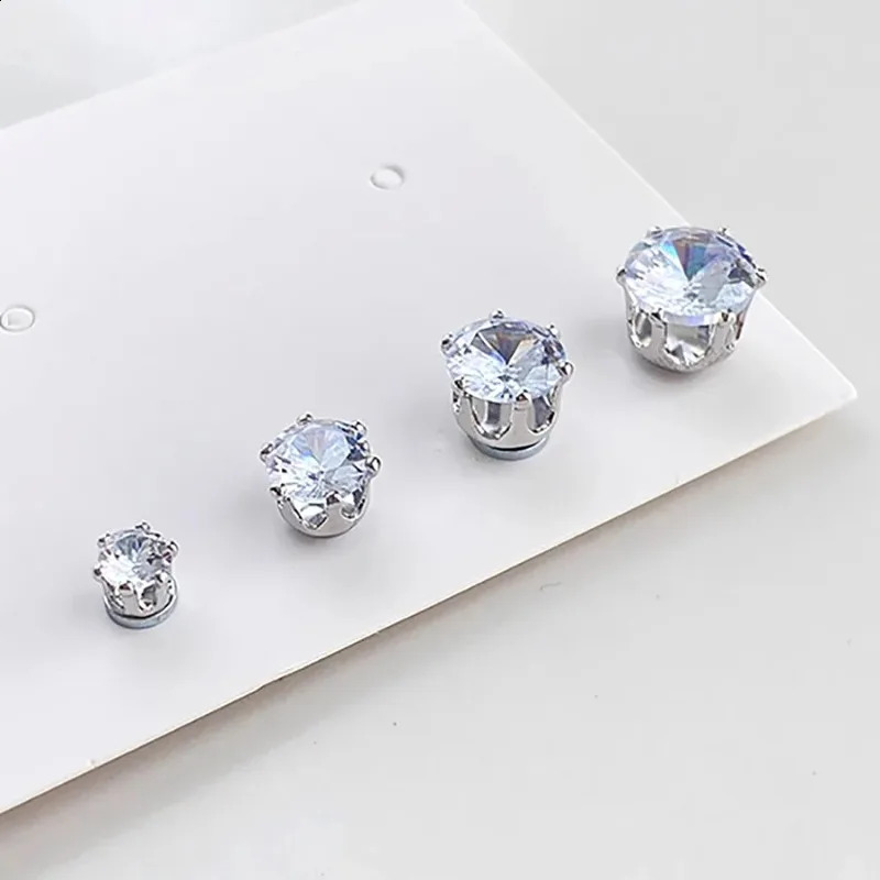 12pcs Simple Magnetic Earrings Ear Clips for Men Women Stud Earring Zircon Bone Cochlear No Piercing Jewelry Gift 260623 - view 7