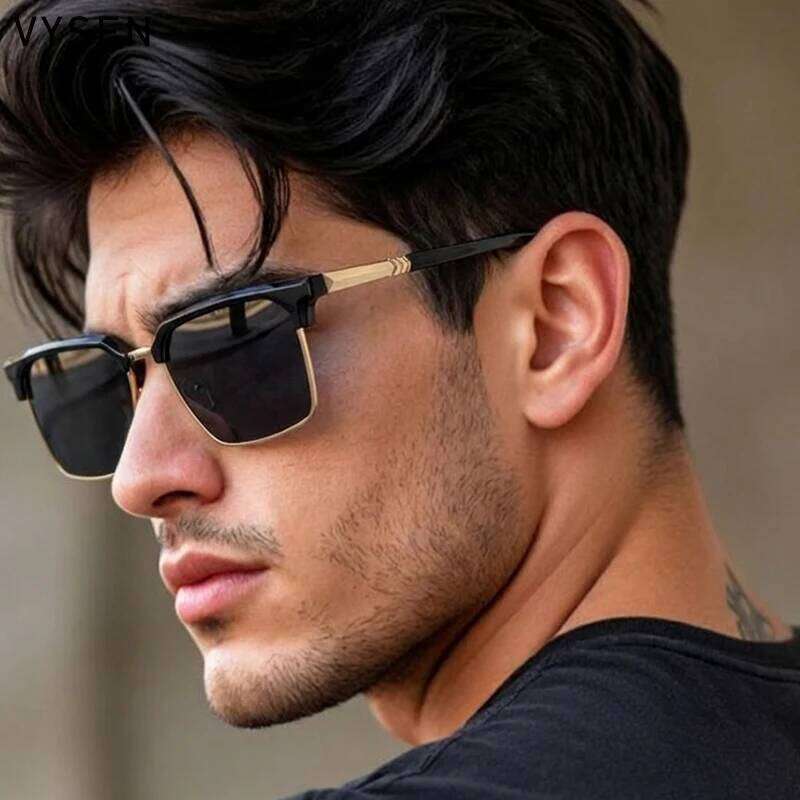 2026 Luxury Oversized Square Sunglasses Men Y2K Punk Designer Futuristic Vintage Outdoor Shades Driving For Male Goggles Eyewear 26Y0626