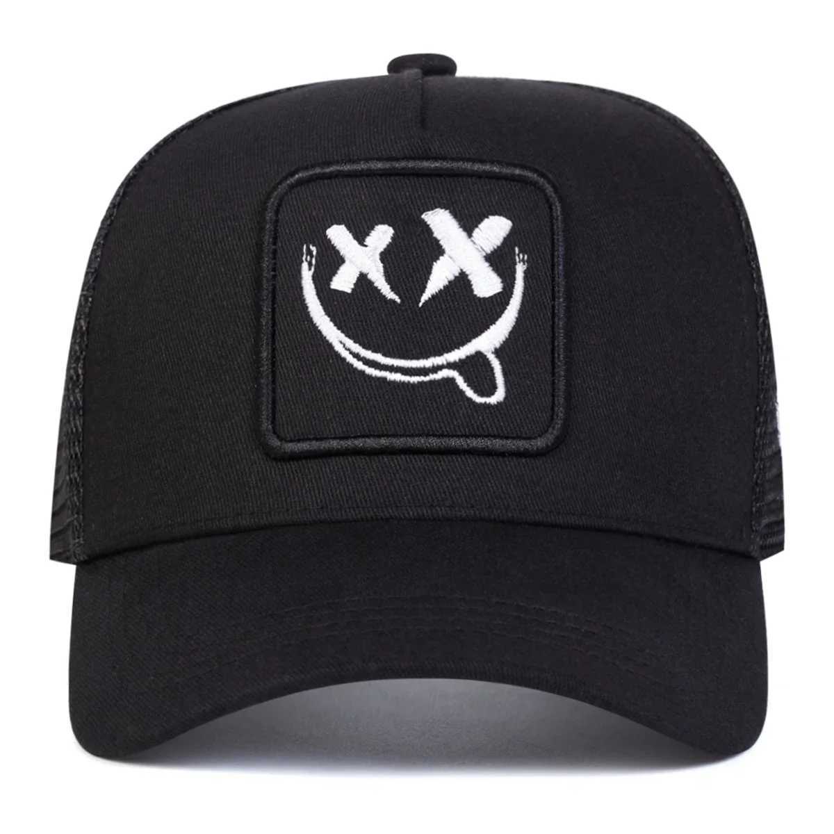 Embroidery Unisex XX Smiling Face Baseball Net Caps Spring Summer Outdoor Adjustable Casual Hats Dad Hat Sunscreen Hat M260626 - view 6