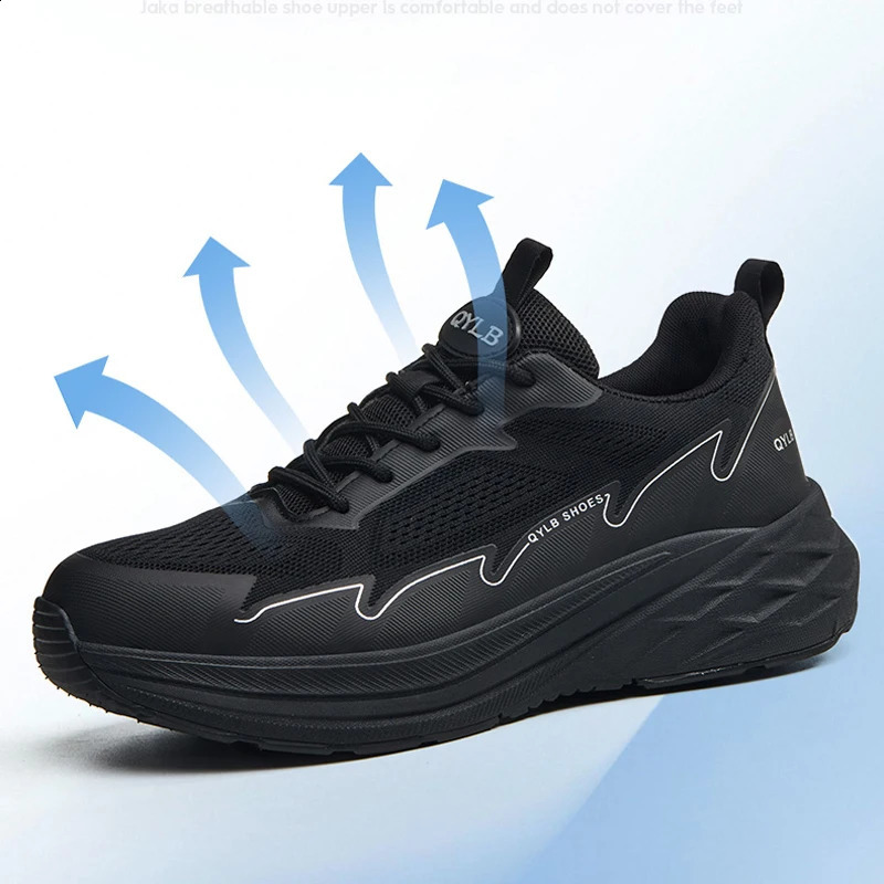 Protective work sneakers with plastic toe lightweight shoes for men industry anti puncture Work Boots nonslip safety 260624 - view 1