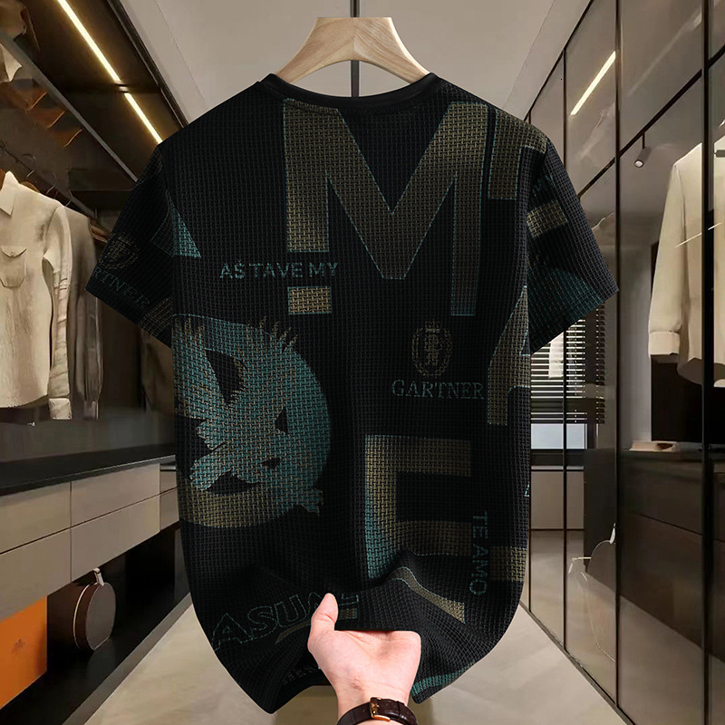 Summer Men's Short-Sleeve Ice Silk T-Shirt 2026 New Loose Fit Versatile Youth Trend Breathable Cool Feeling Tee - view 5