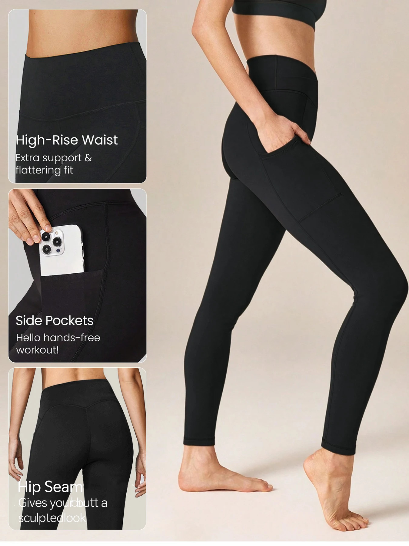 4pcs WomenS Workout Set HighWaisted Long Thick Leggings with Fleece for Fitness And Running Compression Pants Ideal Ou 260625 - view 4