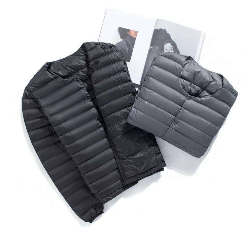 NewBang Matt Fabric Ultra Light Men V-neck Men's Down Jacket Slim Windproof Portable Lightweight Coat Warm Liner J260626 - view 5