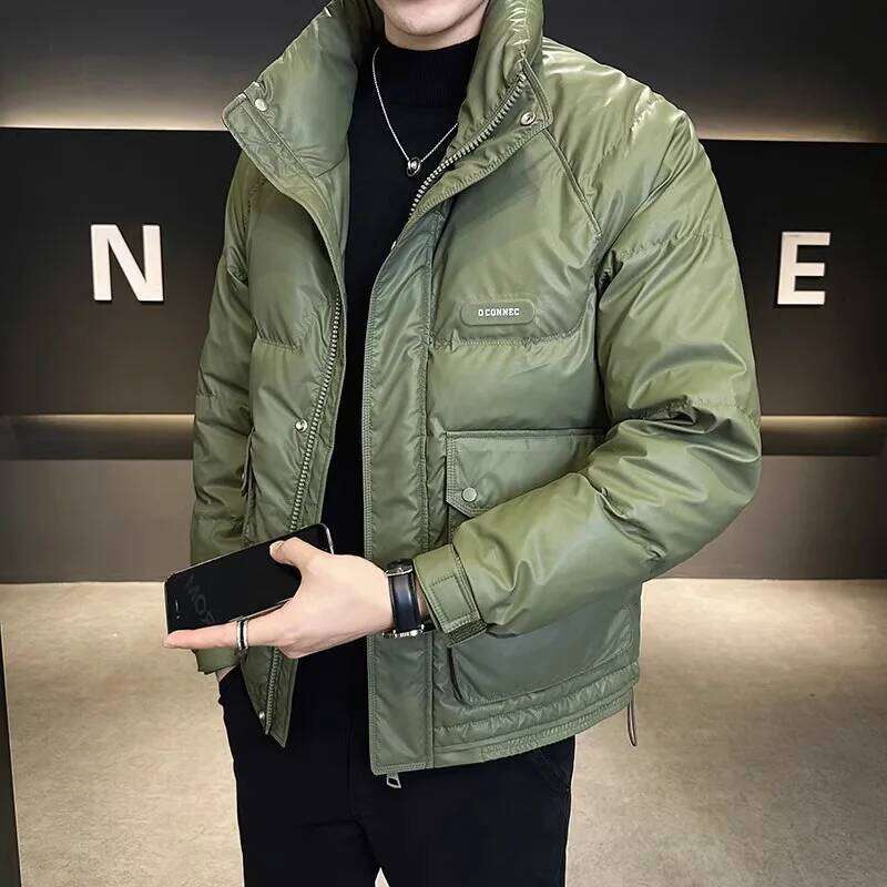 Autumn Winter Fashion Lightweight Men Trendy Short Stand Collar Thickened Warm Cold-Proof White Duck Down Jacket W260626 - view 6