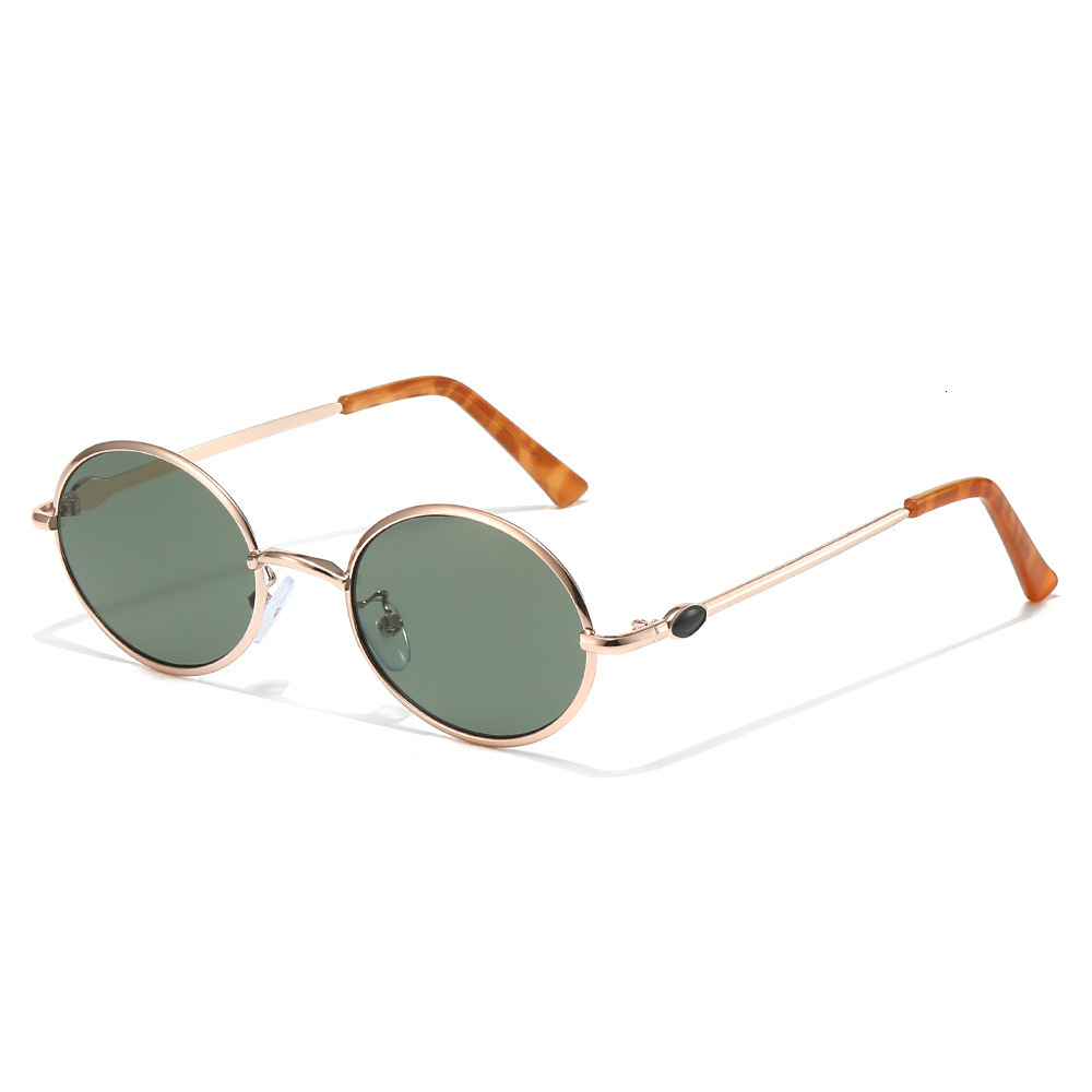 2026 New Metal Old Money Style Large Frame Oval Sunglasses Fashionable Men Women, Popular For Influencers And Street Photography - view 5