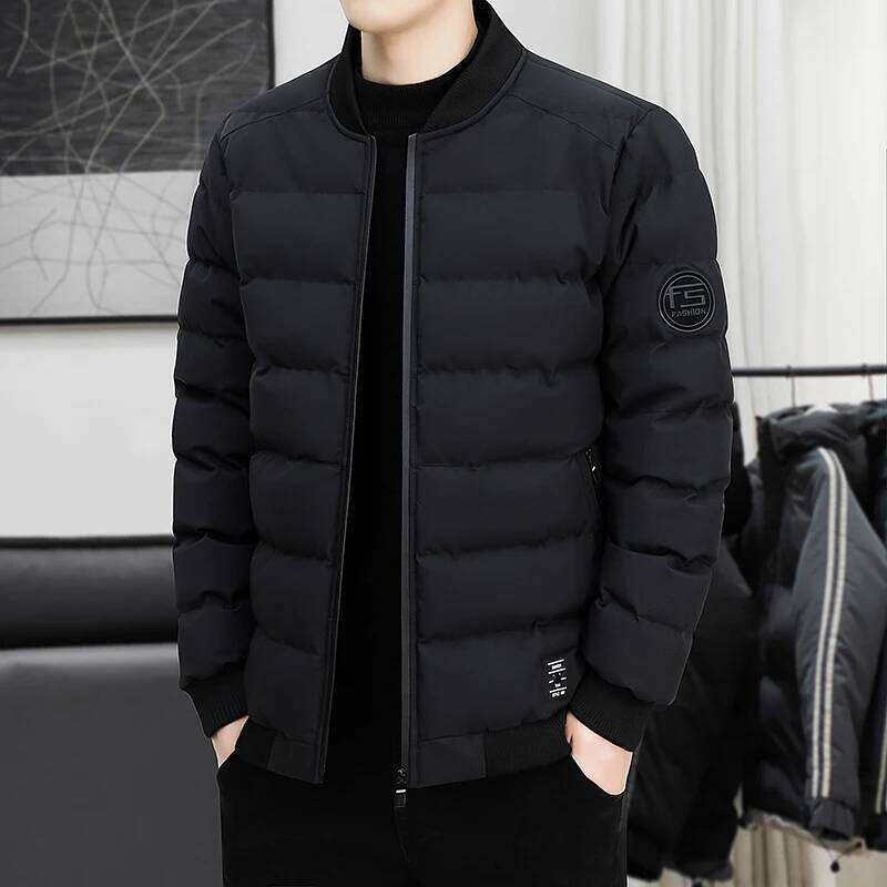 New Men's Outdoor Fashion Trend Windproof Warm Cotton Clothes Comfortable Versatile Breathable Sports Leisure Collar Jacket J260626