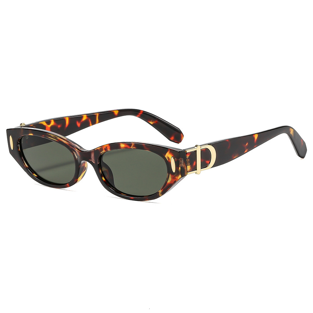 2026 Designer's New Small Frame Cat Eye Sunglasses Luxury European And American Street Photography Men's And Women's Sunglasses Versati - view 9