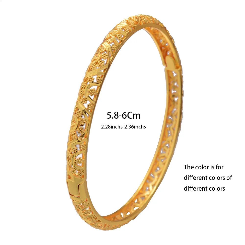Bracelets Dubai Gold Color Bangles For Women Men Girls Wedding Banquet Party Adorn Bracelet Gift Free Shippin 260626 - view 3
