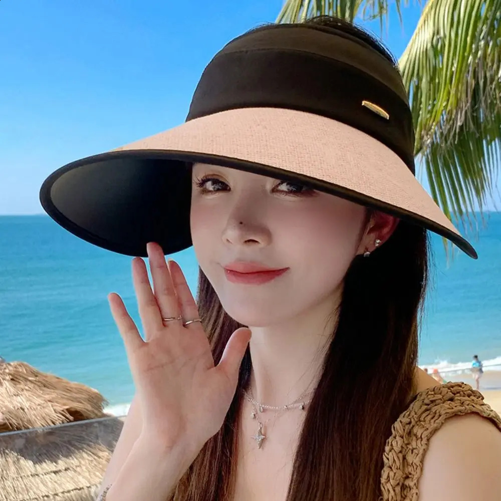 Anti-Sun Empty Top Hat Anti-UV Breathable Sunshade Hat UPF50 Foldable Sun UV Protection Cap for Summer 260625 - view 3