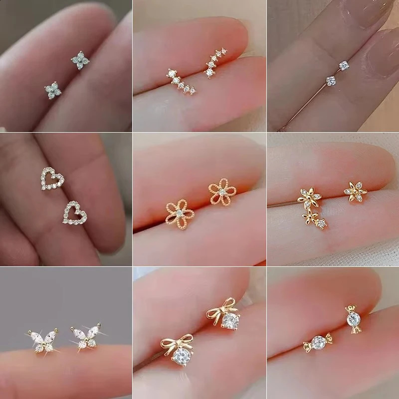 925 Silver Needle Zircon Earrings Hypoallergenic Fashion Ear Studs Female Pendant Tassel Pendant Earrings for Women Jewelry Gift 260626