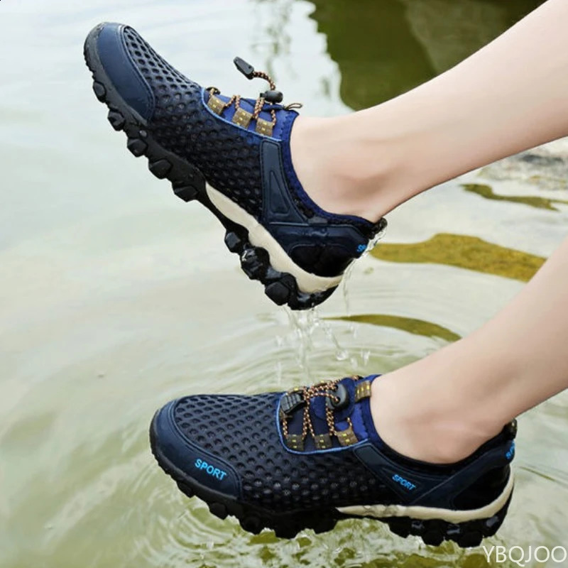 Summer Fashion Breathable Water Wading Mens Shoes Sports and Leisure Running Trend Flat Bottomed Mountaineering 260626 - view 1