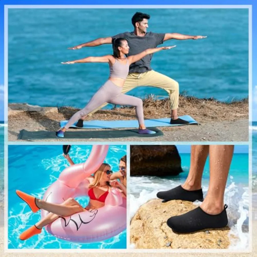 Tanamo Water Shoes for Women Men Swim Pool Beach Camping Cruise Vacation QuickDry Aqua Socks Barefoot Yoga Travel Accessor 260626 - view 3
