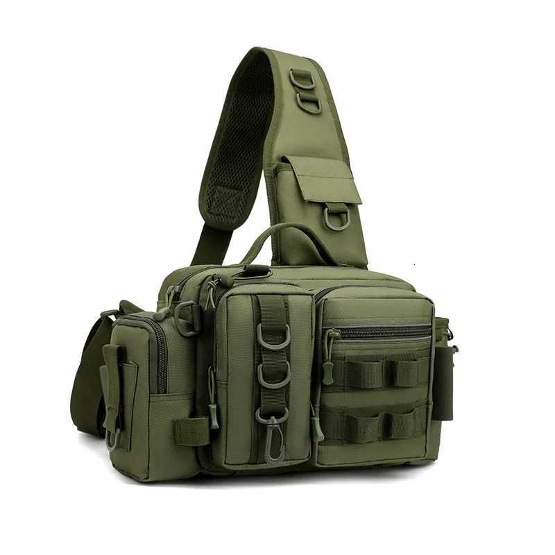 crossbody single-shoulder bag waist bag bag fishing rod bag bait box tackle bag large-capacity camouflage fishing bag M260626 - view 5