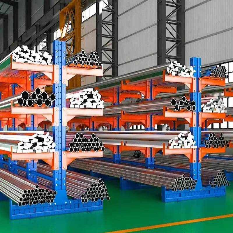 Medium-duty steel cantilever shelving, 500KG load capacity, 2-6 layers, double-sided powder-coated anti-corrosion beam frame - view 5