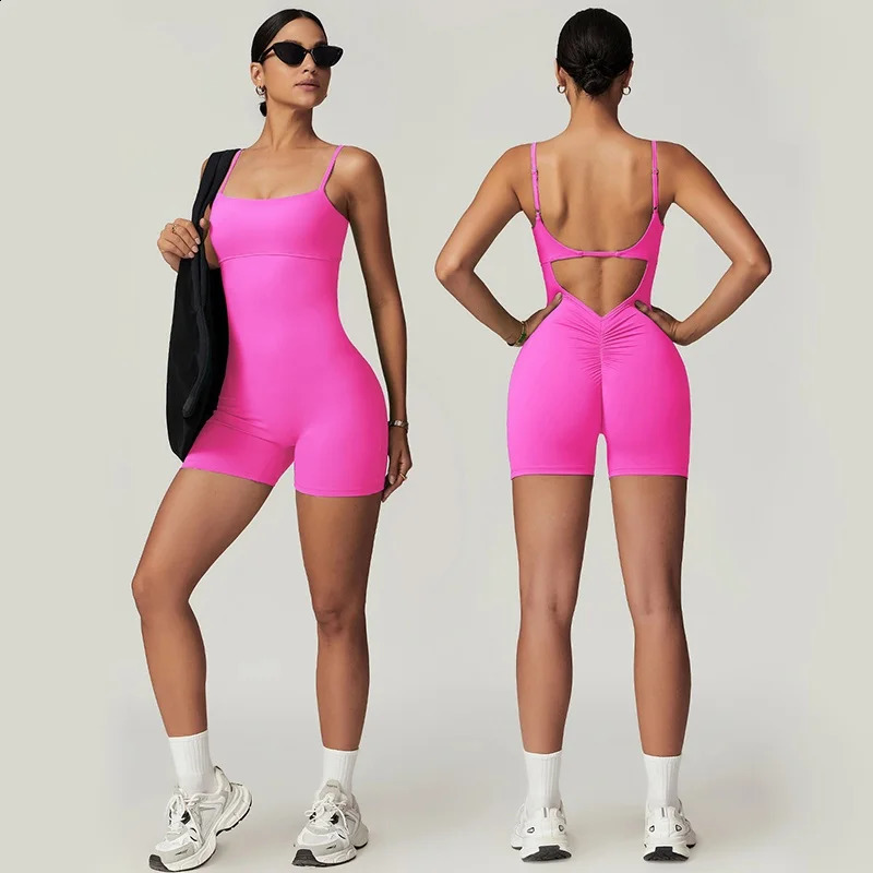 Cloud Rise Women SEXY V Back Yoga Jumpsuit Sports Backless One-Piece Suit Gym Fitness Bodysuit Workout Suit Overall Sportswear 260626 - view 3