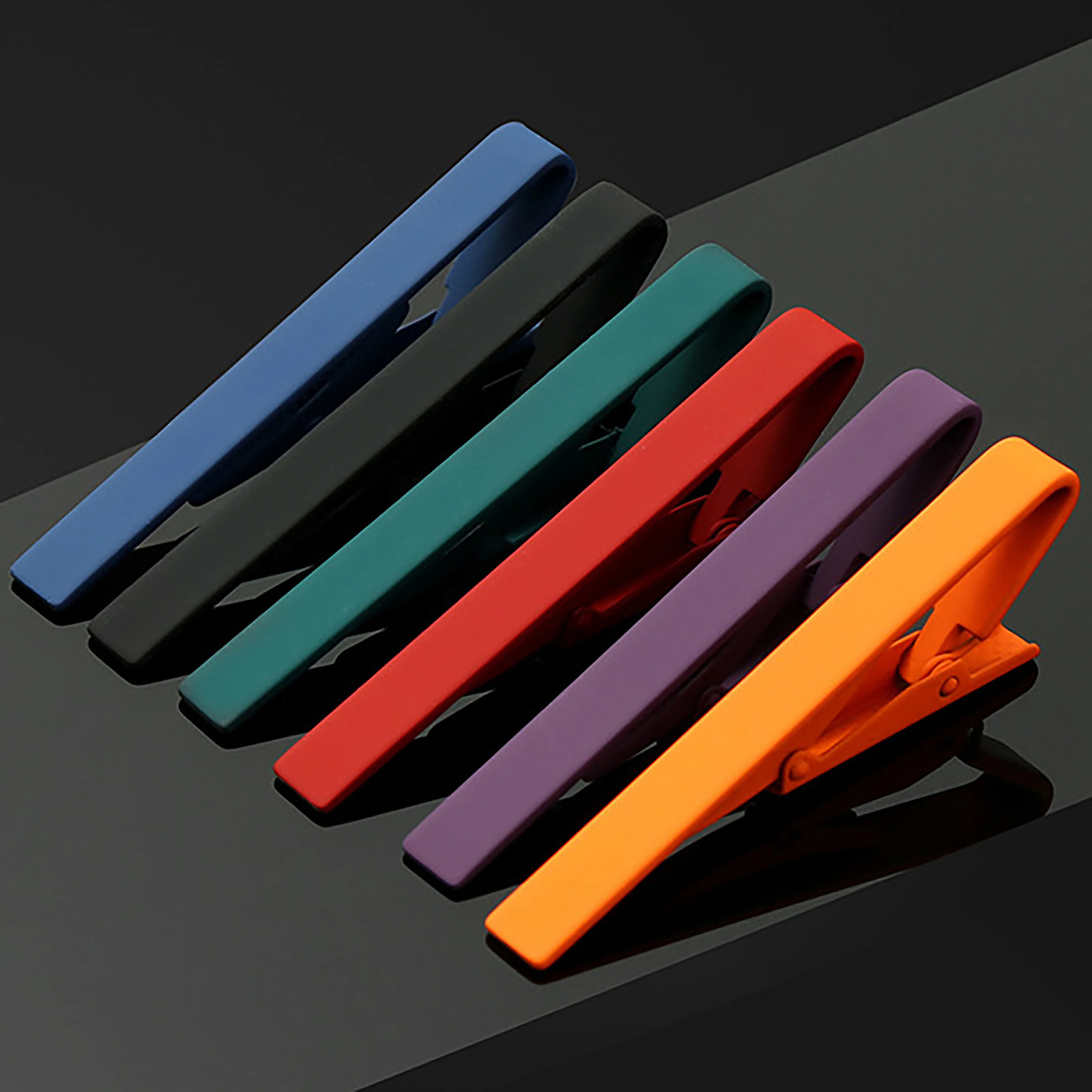 Mens 4cm Solid Color Tie Clips For Men Match With Tie Simple Fashion Colorful Necktie Clasp Pin Suits Accessories Jewelry 260626