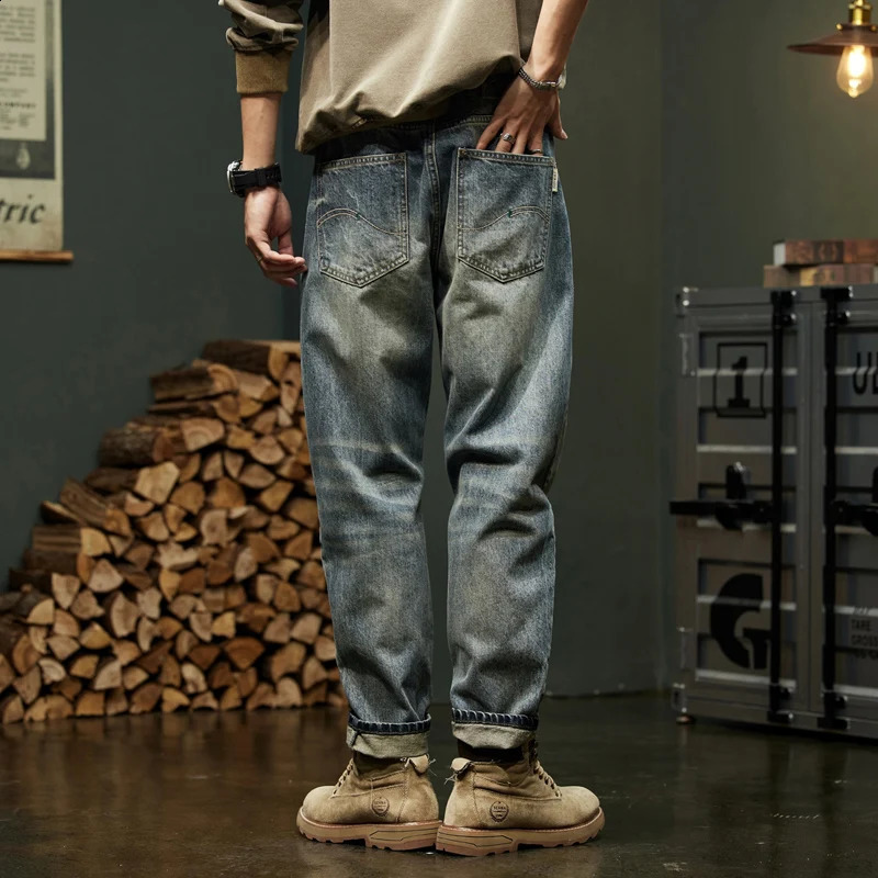 Classic Mens Harem Jeans Autumn Style Fashion Retro Loose Street Hip Hop Y2kbaggy Work Pants 260625