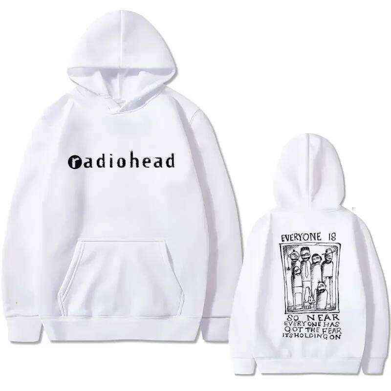 Rock band Radiohead printed hooded sweatshirt for men and women, retro men's fashion, gothic Y2K street style hoodie W260626 - view 4