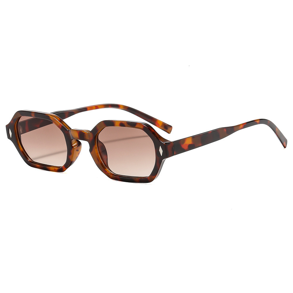 New Polygonal Small-Frame Sunglasses, Retro Trendy European And American Fashion, High-End Sun Protection Vacation Sunglasses For Women