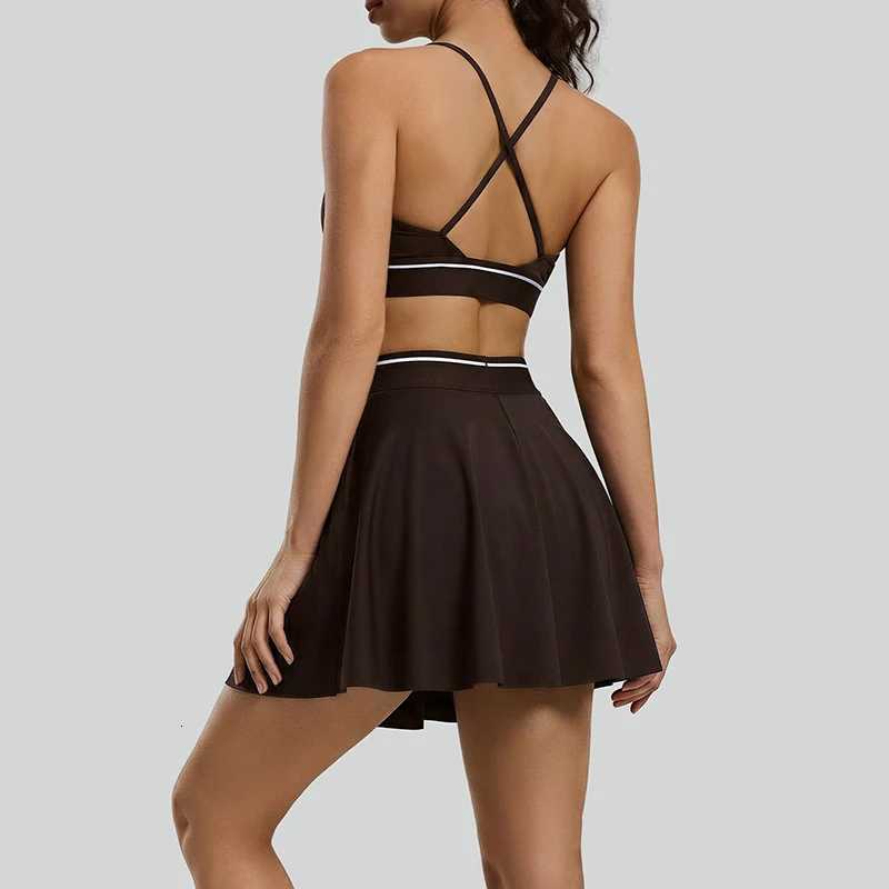 Quick-Dry Women Sexy 2 RacerPiece Yoga Set with Hidden Pocket Skin-Friendly Breathable Daily Versatile Workout Set M260626 - view 5