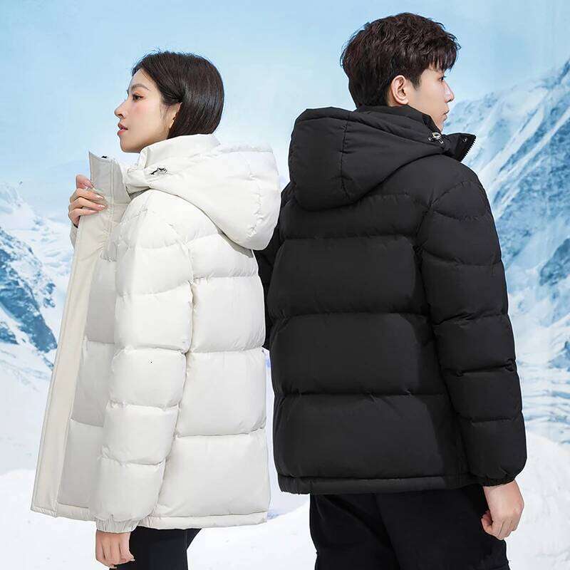Winter Outdoor Hiking Camping Trend Solid Color Down High-quality Windproof Breathable Men's and Women's Warm Jacket W260626 - view 3