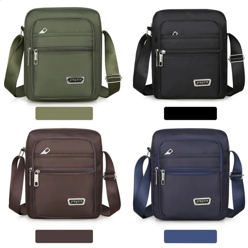 1pc Mens Shoulder Bag Business Leisure Large Capacity Portable Handbag Multi Layer Waterproof Summer Males Crossbody Bags 260626