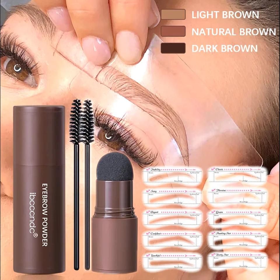 Eyebrow Stamp Waterproof Long Lasting Natural Brow Stamp Shaping Kit Shape Brow Stamp Con Stick Hairline 3Colors 260626 - view 1
