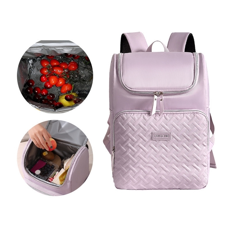 17L Fashion Backpack insulation meal bag Insulated Backpack - Perfect for Camping Picnics Durable Polyester 260624