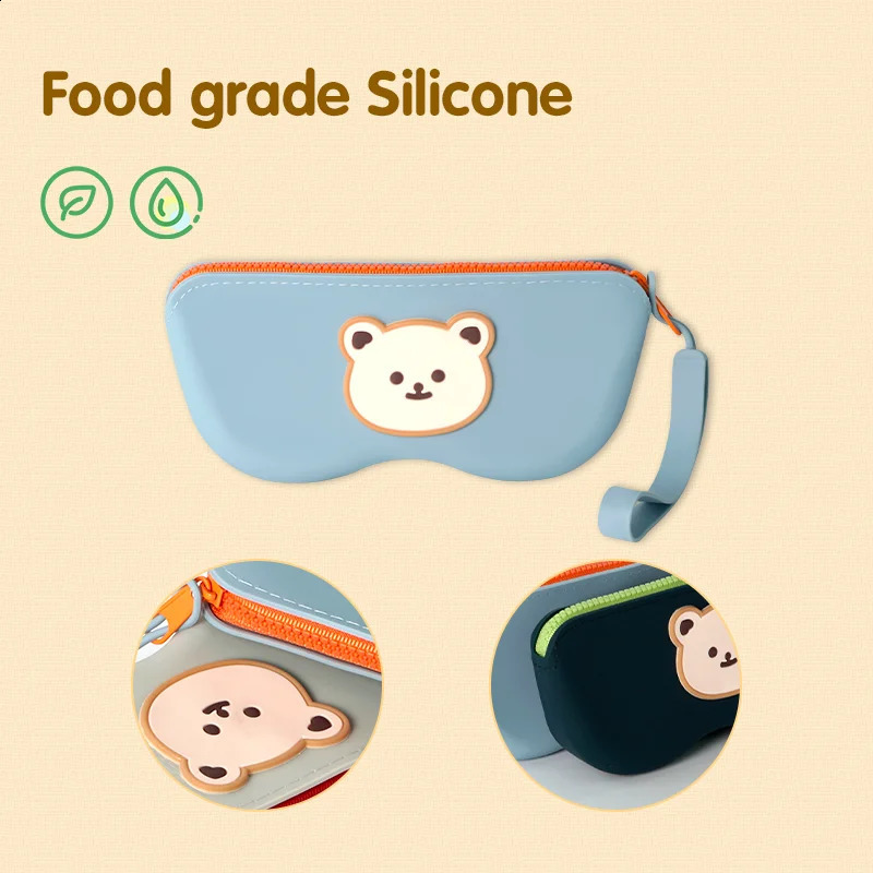 Bear Silicone Zipper Glasses Bag Sunglasses Storage Protective Cover Hanging Bag For Women Girls Waterproof Glasses Box 260625 - view 7