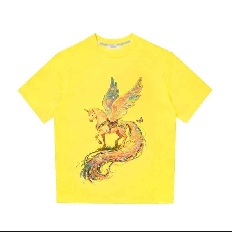 Spring New Style Pegasus Pattern Niche Trendy Brand Loose Business Short-Sleeve T-Shirt, Stylish High-End Top For Both Men And Women - view 4