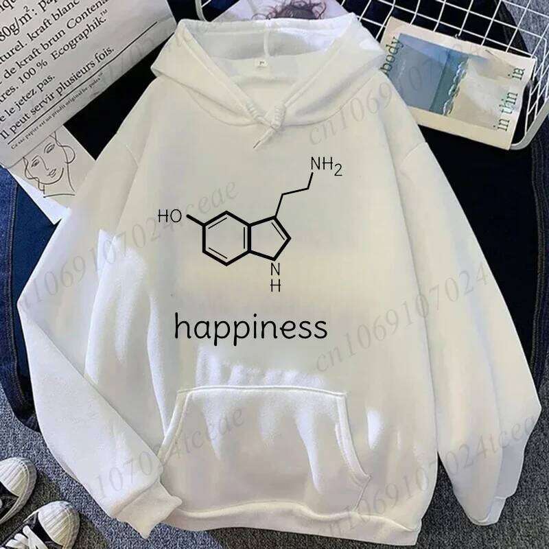 Funny Happiness Serotonin Molecule Chemistry Graphic Sportwear Personalized Men Women Novelty Sweatshirt Fashion Hoodies W260626 - view 1