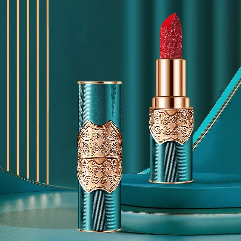 Retro Engraved Lipstick Chinese Red Engraved Velvet Mist Sense Moist Waterproof Non-Stick Cup Not Easy To Fade Lipstick Cosmetic 260626 - view 4