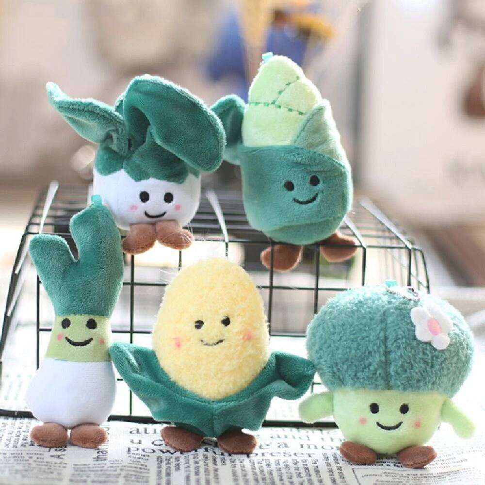 Creative Funny Plant Plush Doll Keychain Vegetable Scallion Cute Bag Pendant Schoolbag Accessories Gifts Car Key Ring 26Y0626 - view 4