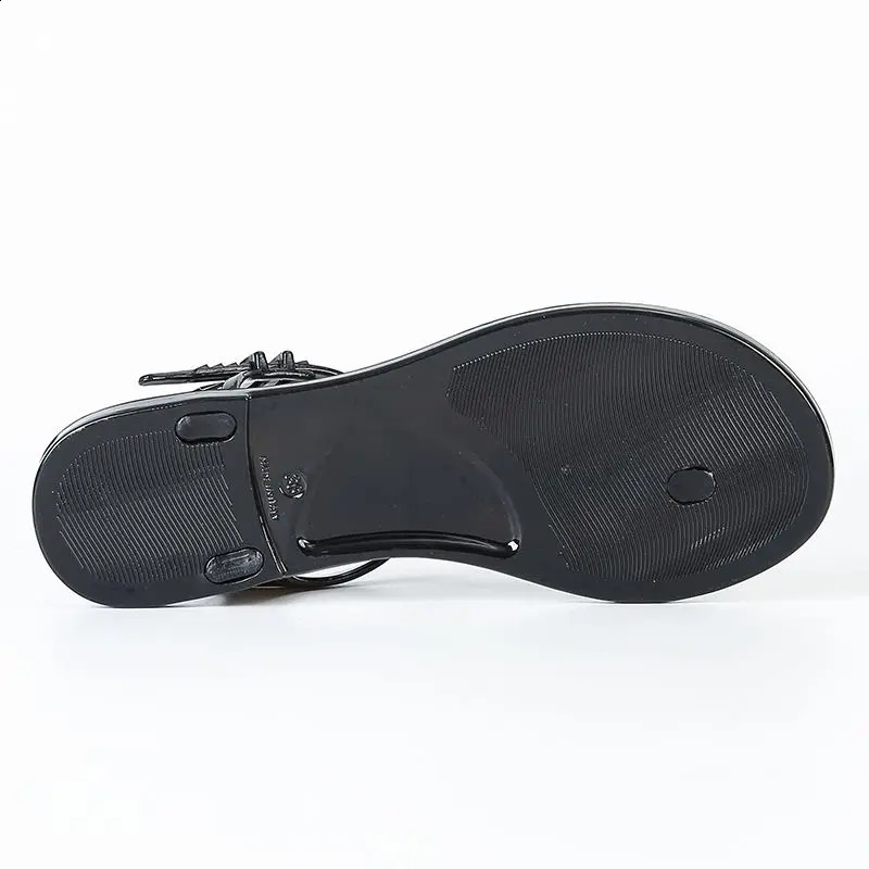 Sandals for Woman with Low Heels Summer Black Womens Shoes Plastic Footwear Flipflops Beach Pvc Breathable Fashion H 260626 - view 6