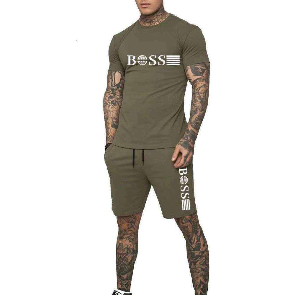 2026 Fashionable summer outdoor sports suit men's breathable T-shirt shorts casual and fashionable two-piece set 26Y0626 - view 3