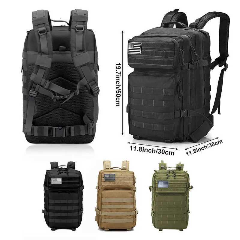 Travel Backpack Mens 50L Tactical Large Capacity Rucksacks Men Waterproof Outdoor Sports Multi-functional Bags M260626 - view 3