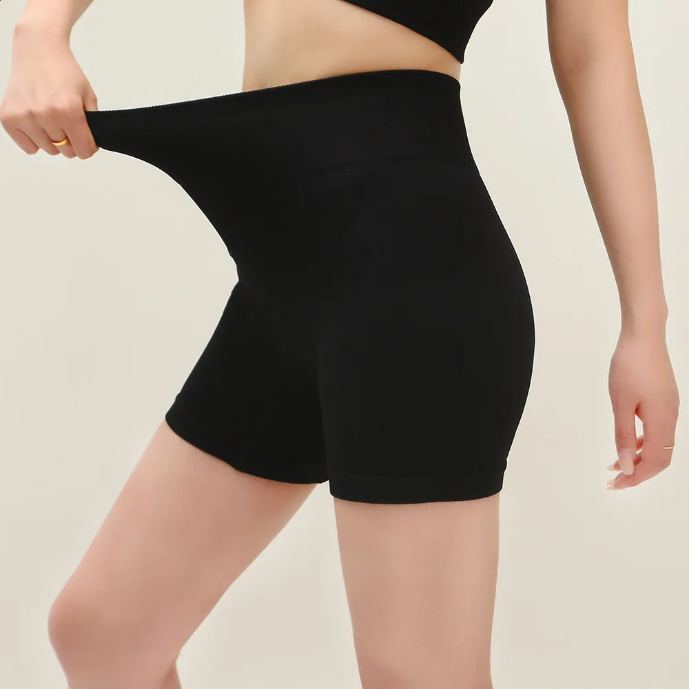 Seamless threaded shorts womens summer outdoor stretch yoga three-inch pants high-waisted and hip-lifting tight sports pants 260626 - view 4