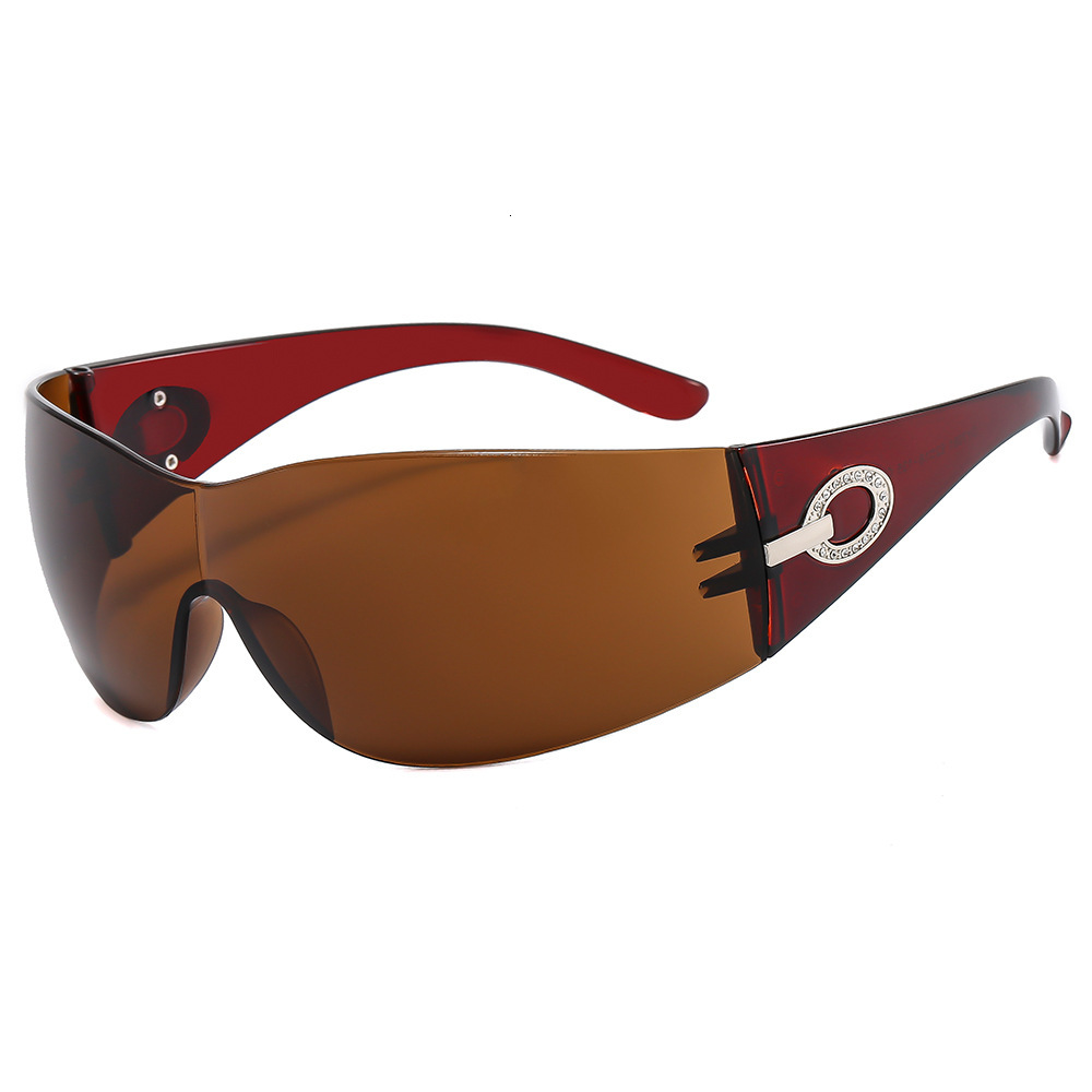 Designer's New Style One-piece Sunglasses European And American Cross-border Personalized Integrated Sunglasses Fashionable Wear Hot Girl Sunglas - view 8