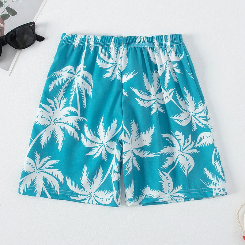 3 Pcs Summer Childrens Holiday Leisure Beach Pants 5 Minutes Big Boy Tie-dye Gradient Shorts Girl Loose Thin Pants Brother Pant 260626 - view 4