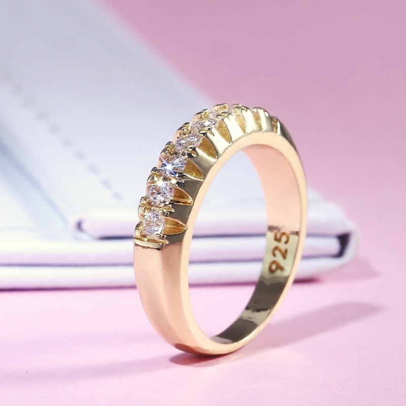 Huitan Golden Color Sproty Casual Style Women Accessories Ring With Tiny Cubic Zircon Stone Middle Finger Rings260603 - view 3