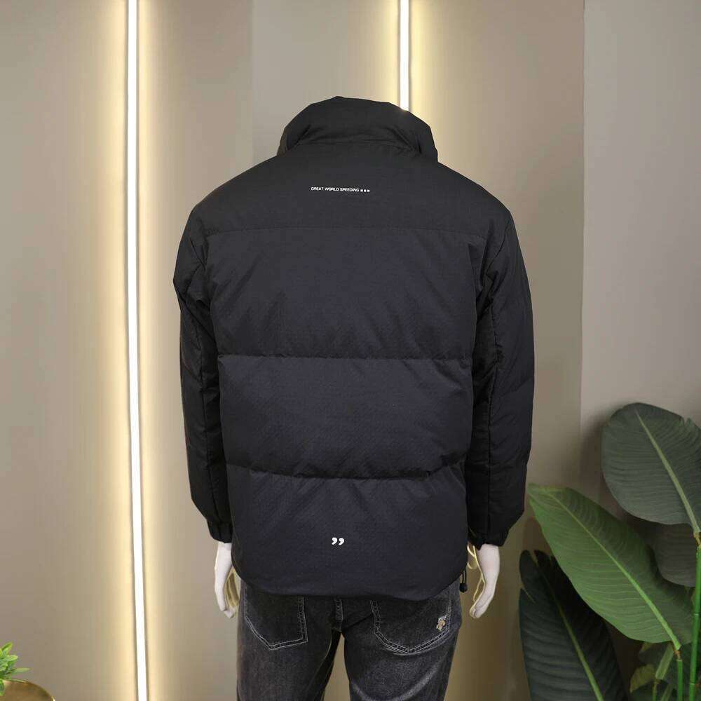 Down cotton-padded jackets for men in winter are of high quality, warm cold-proof, with stand-up collar and a simple desig J260626 - view 6