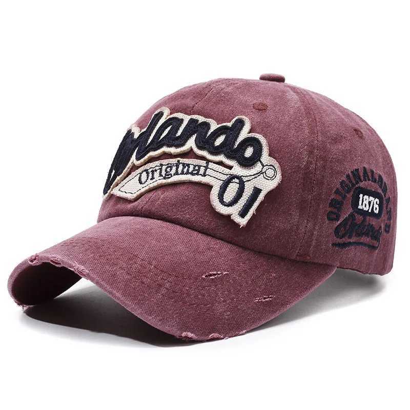 retro distressed baseball American-style washed with holes visor that makes the face look smaller M260626 - view 6