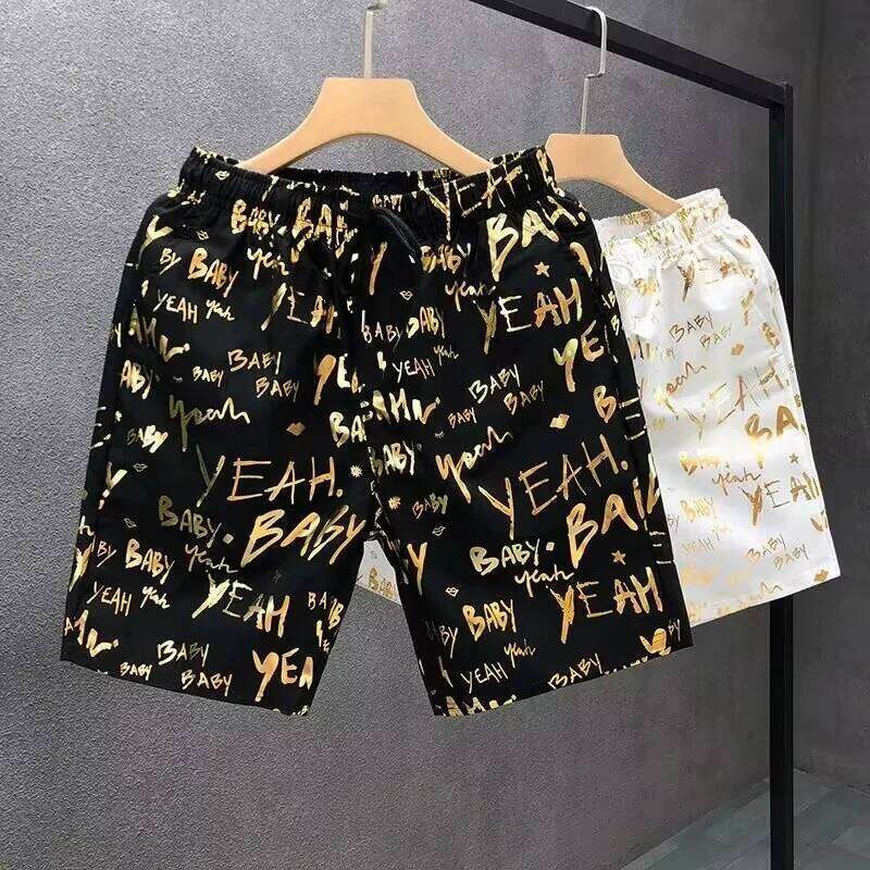 Casual Korean Summer Sports Shorts Quality Men's Clothing Harajuku High Street Drawstring Short Pants New 2025 26Y0626