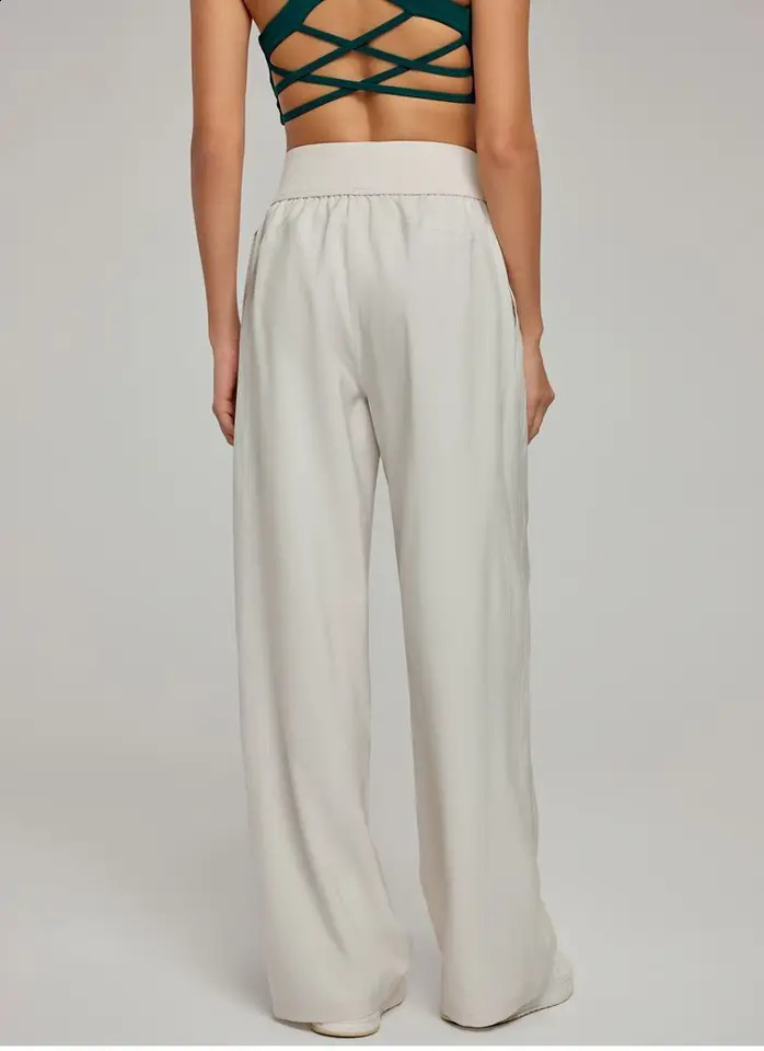 Women pants Wide Leg High Waist Loose Trousers Summer Casual Yoga Pants Draping Breathable Gym Lounge Woman clothing 260625 - view 4