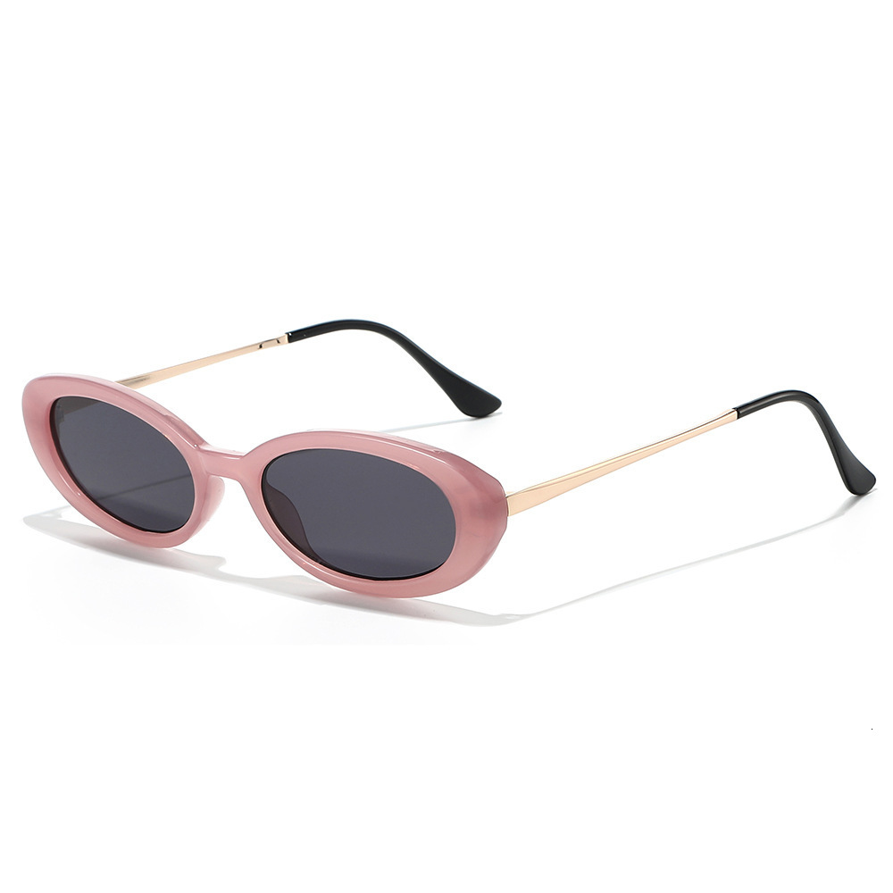 2026 New Oval Fashion Simple Small Frame Versatile Metal Sunglasses For Men And Women - view 4