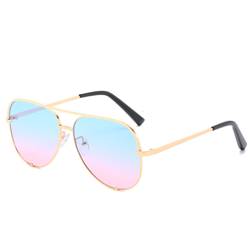 Hot-Selling Toad Mirror Trendy Metal Double-Beam Sunglasses For Men And Women, Driving Sunglasses, Street Style Versatile - view 6