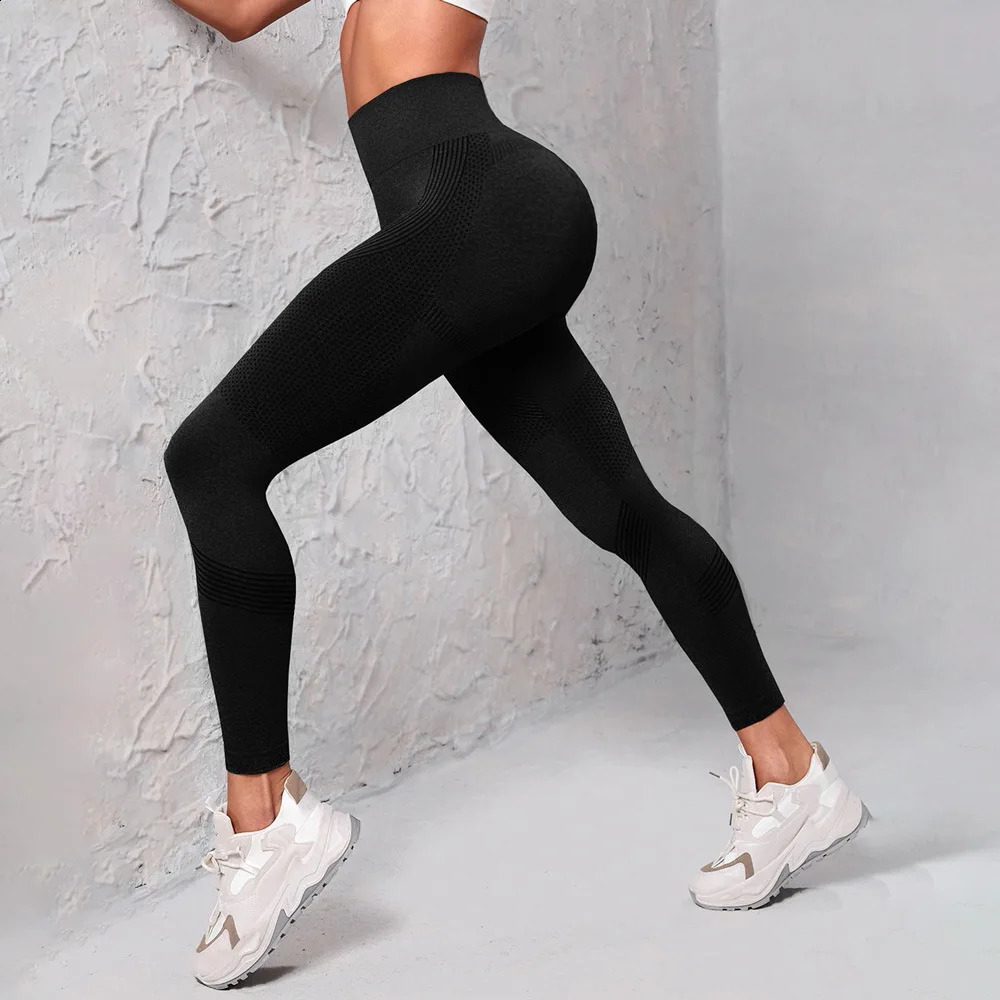 Knitted yoga wear seamless hip-lifting sports pants womens peach-buttock fitness pants tight sports yoga breathable 260626 - view 6