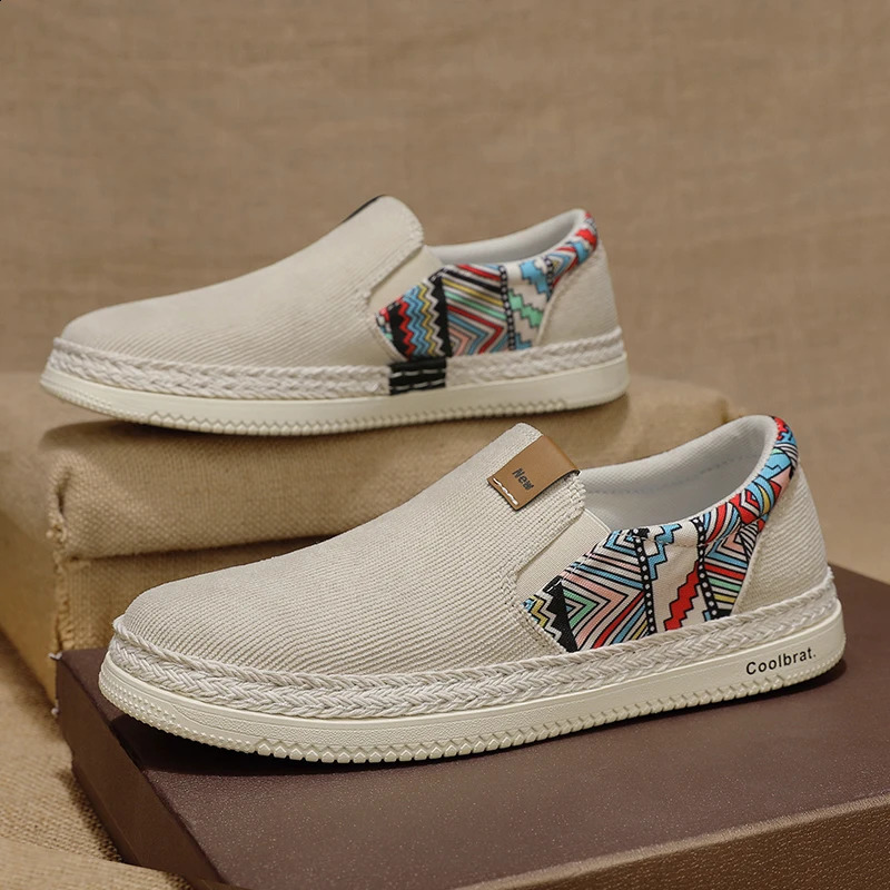 Mens slip on casual shoes summer soft sole fishermans breathable lightweight outdoor walking sports board shoe 260626 - view 3