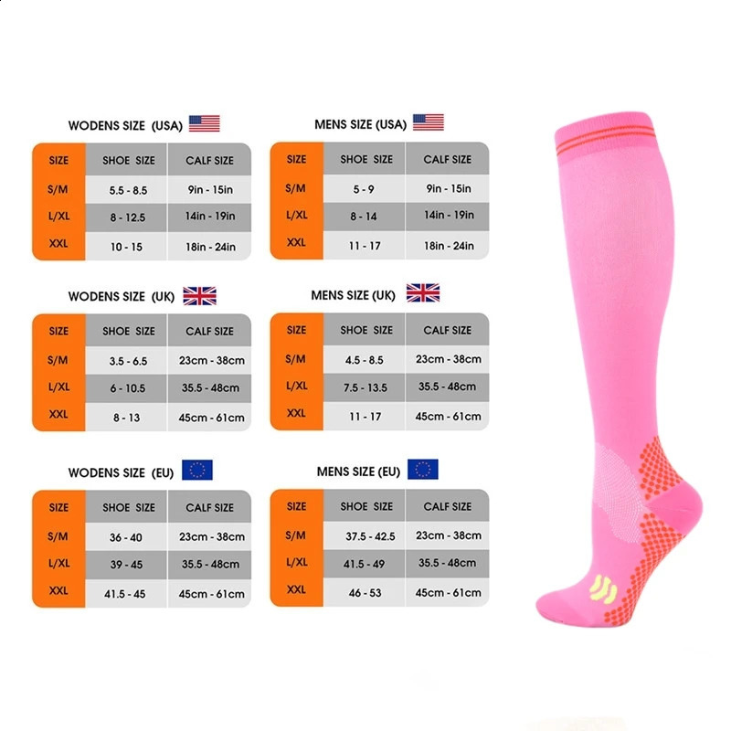 13 Pairs Dropship Compression Socks Varicose Veins 2030 Mmhg Men Women For Running CyclingFootball Stockings 260622 - view 3
