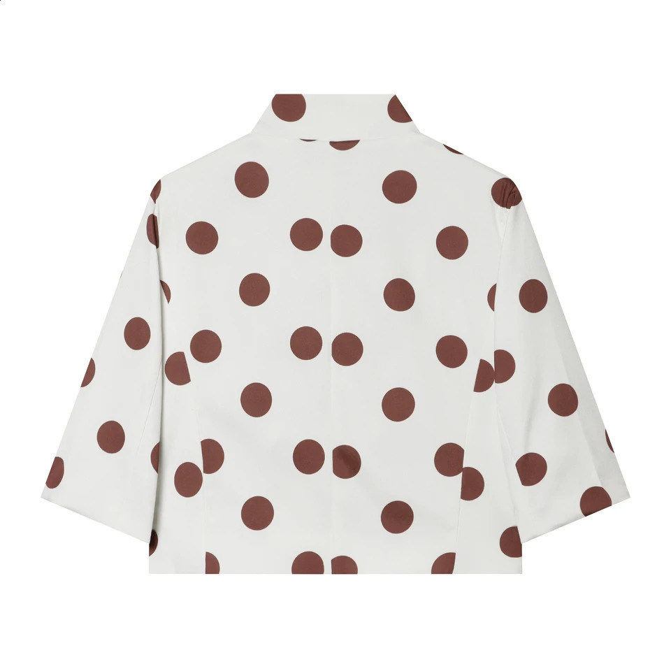 Women Stylish Chic Polka Dot Short Sleeve Blazer KONDALA 2026 Summer Trendy High Street Leisure Elegant Slim 260626 - view 4